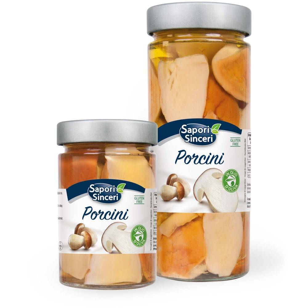Setas porcini cortadas