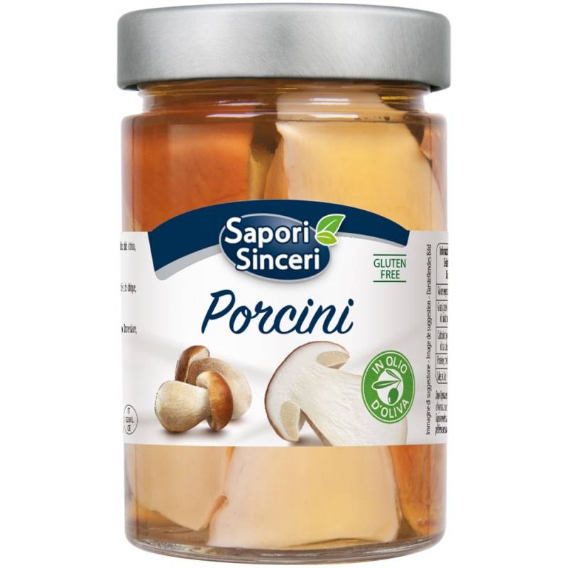 Setas porcini cortadas